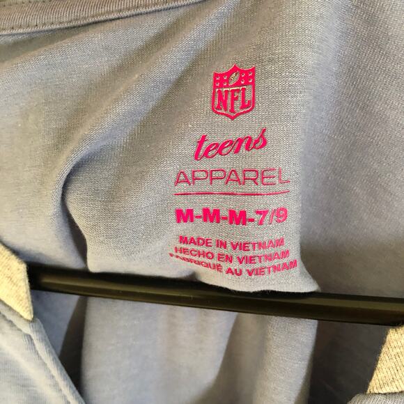 NFL Team Apparel Teens NWT Girls' Blue NY Giants Knit Top Tee Size M (7/9) - Picture 4 of 10